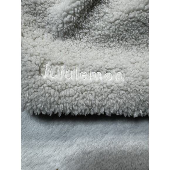 Lululemon Scuba Oversized Sherpa Fleece Half Zip Hoodie White M/L Cozy Winter Pu - Picture 4 of 9